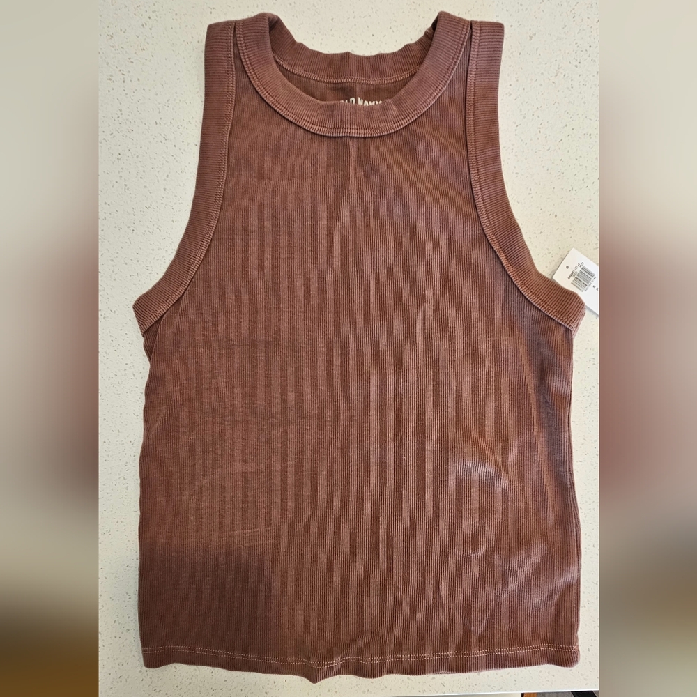 Old Navy Brown Ribbed Tank Top
